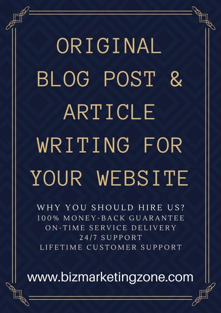 Original Blog Post & Article writing For Your Website