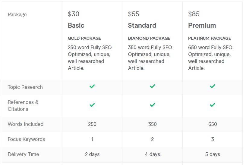 write original blog posts and articles for your website